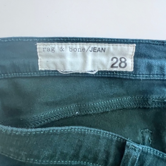 Rag & Bone Mid-Rise Jeans in Forest Green Size 28 - Picture 4 of 5